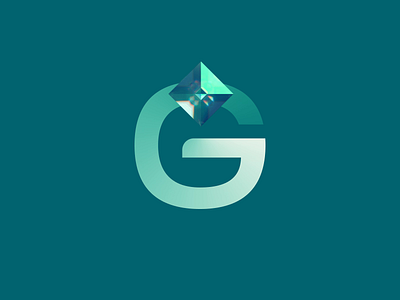 Greenstone ◆ letter mark 3d blender branding gem logo sum wip