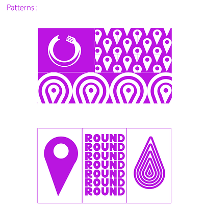 Round patterns branding graphic design logo