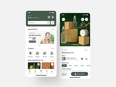 Beauty and Cosmetic Mobile App UIUX Design | Figma android app app design app designer app developer beauty shop app cosmetic products shop app design figma hire ui ux designer insightlancer ios skin care shop app ui ui design uiux user interface ux ux design