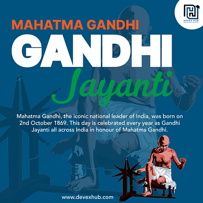 Mahatma Gandhi Jayanti graphic design ui