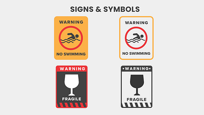 Essential Warning & Caution Signs & Symbols Lottie Animation alert animation app app lottie animation caution design fragile fragile lottie animation fragile sign fragile symbol motion graphics no swimming sign no swimming symbol safety signs signs symbols ui ux warning signs website