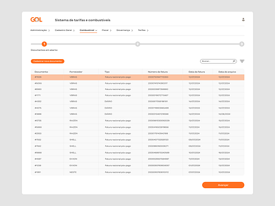 GOL - SISTEMA DE TARIFAS E COMBUSTÍVEIS product design ui user experience design user research