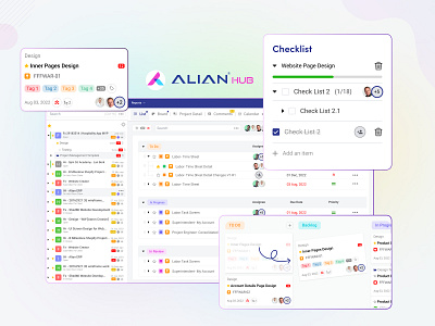 Project Management admin panel chat crm design erp graphic design lsitview product design project management saas t task typography ui ux web web app web design