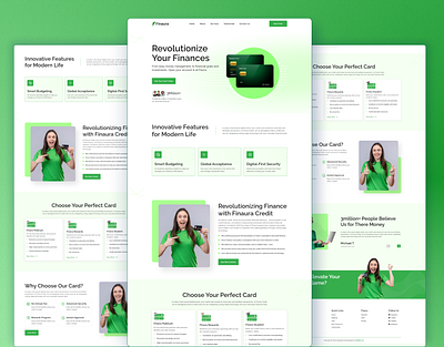 Finance Landing Page Design for Finaura agency credit card digital money finance finance manegment finance website fintech landing page minimal minimal ui modern ui modern web design ui design uiux ux wallet web design web development website