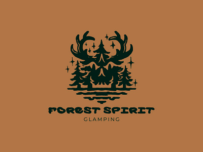 Forest spirit character forest halloween horror logo logotype mystic nature scary spirit