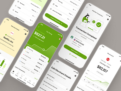 finpal: AI Finance Assistant App - Home Screen & Transaction UI ai finance app ai finance assistant ai finance companion chart ui clean finance app finance home screen finance ui finance ui kit green home app home screen home ui minimal mobile dashboard ui modern simple tab bar transaction chart transaction ui