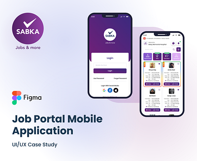 SABKA - Job Portal Mobile App app design career app employment app job portal mobile app ui design ux