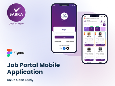 SABKA - Job Portal Mobile App app design career app employment app job portal mobile app ui design ux