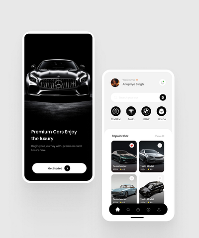 Premium Car Book App app book ui