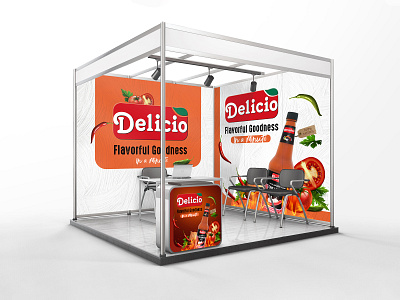 Booth Design for Delicio banner banner design booth booth design brand branding design digital digital art food graphic design identity branding illustration marketing material minimal modern poster poster design