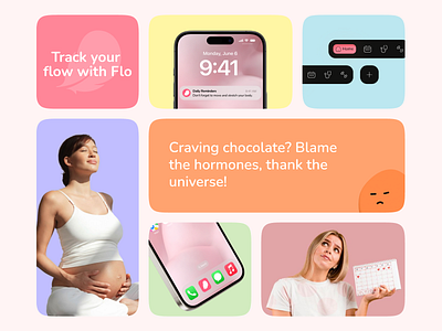 Revamping Flo - in Domingo's style (Case study) ai integration app redesign health tech healthapp healthcare app minimal design mobile design periodtracker pregnancy app product design ui inspiration ux design women health