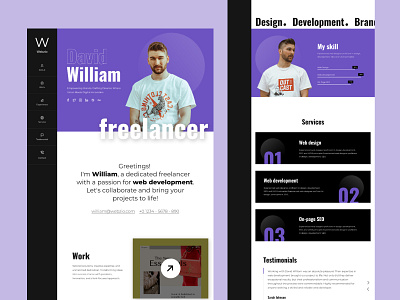 WebZio | Freelancer Portfolio Template branding design graphic design ui web web design website