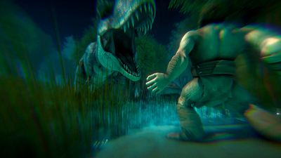 The Last Roar 3danimation action animated animation blender caveman concept dinosaur indian prehistoric shortfilm t rex thriller unity