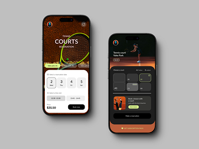 Tennis court Reservation - Mobile app app design booking mobile app design event ticket functional design interaction intuitive design ios minimal product designer reservation tennis tennis app ui ui inspiration ui ux ux website