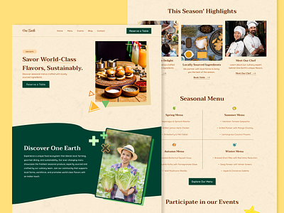 Restaurant Landing Page figma fram fresh landing page restaurant ui