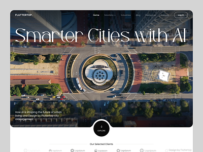 AI Website Design for Urban Planning ai ai ui ai web design ai website ai website design architecture artificial website environmental fluttertop home page interior landing page machine learning town uiux urban urban planning web web design website design