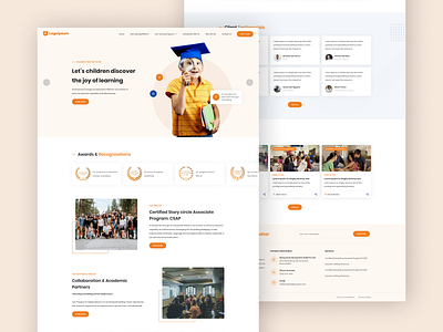 Edtech Website Landing Page Design edtech education elearning framer landingpage webflow website wordpress