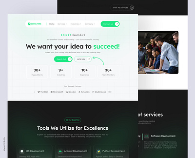 Codelynks software Agency Website | Redesign 3d agency website color theory concept design figma landing page logo redesign ui webpage website