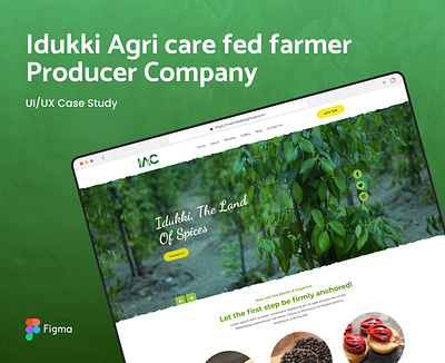 IAC - Idukki Agri Care agricultural website green website idukki kerala spices website ui design uiux web development website