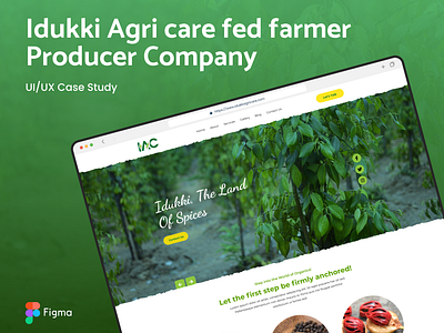 IAC - Idukki Agri Care agricultural website green website idukki kerala spices website ui design uiux web development website