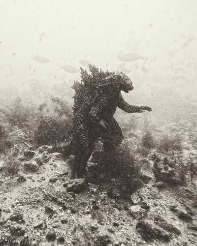 Gojira! godzilla gojira photography toyphoto toyphotography toys underwater