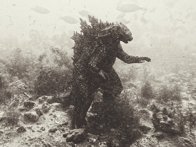 Gojira! godzilla gojira photography toyphoto toyphotography toys underwater