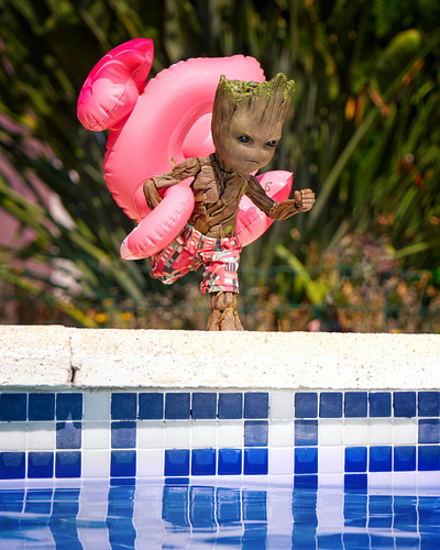 Swimming pool season! groot hot toys marvel photography toyphoto toyphotography toys