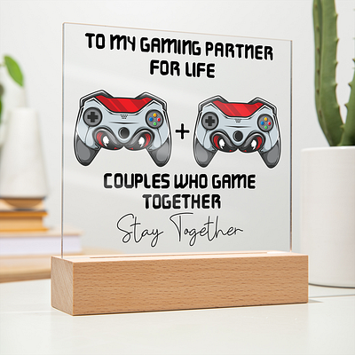 Gaming Partner Acrylic Square Plaque acrylic square plaque