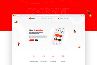 Foodmine - Food Delivery App app design creative website delivery app food delivery app ui design ui designer web design