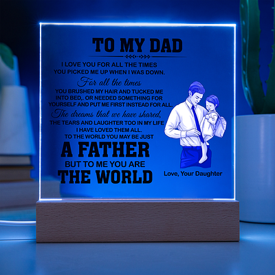 Fathers Day Acrylic Square Plaque acrylic square plaque