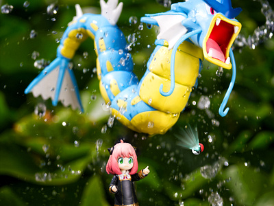 Gyarados! Berserker splash! 💦 anya forger bandai photography pokemon spy x family toyphoto toyphotography toys