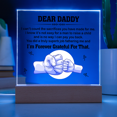 Father's Day Acrylic Square Plaque acrylic square plaque