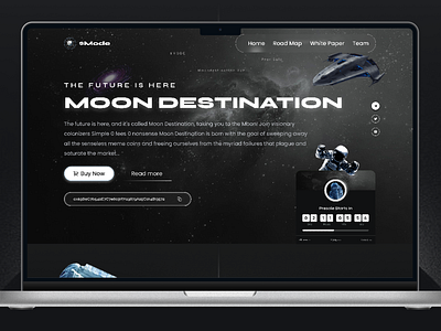 Moon website & Website design moon landing page moon website token token landing page token website token website design website design website redesign website ui website ux