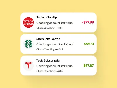 finpal: AI Finance Assistant App - Recent Transactions Card UIUX ai finance app ai finance assistant ai finance companion banking app clean figma ui kit finance app finance transaction finance ui finance ui kit investing app minimal recent transaction savings app transaction card transaction ui transactions transactions ui transfer ui yellow