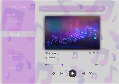 Music Player design ui ui design ux