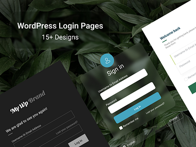 WordPress Login Pages Design branding creative design graphic design illustration login ui ui design ux vector wordpress