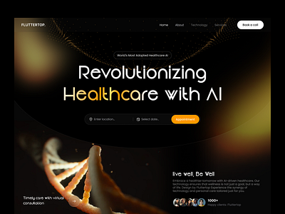 AI Website Design for Healthcare ai ai healthcare website ai ui ai web design ai website ai website design artificial intelligence clinic fluttertop health healthcare healthcare ui healthcare website hospital medical medical care medicine web design webdesign website design