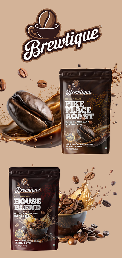 Pouch Design - Coffee Packaging Design branding coffee coffee packaging label design standup poch