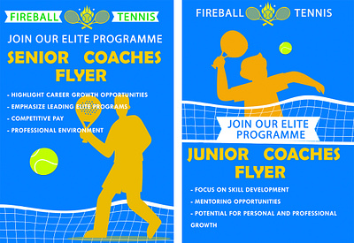 Tennis Coach Flyer design graphic design illustration typography vector