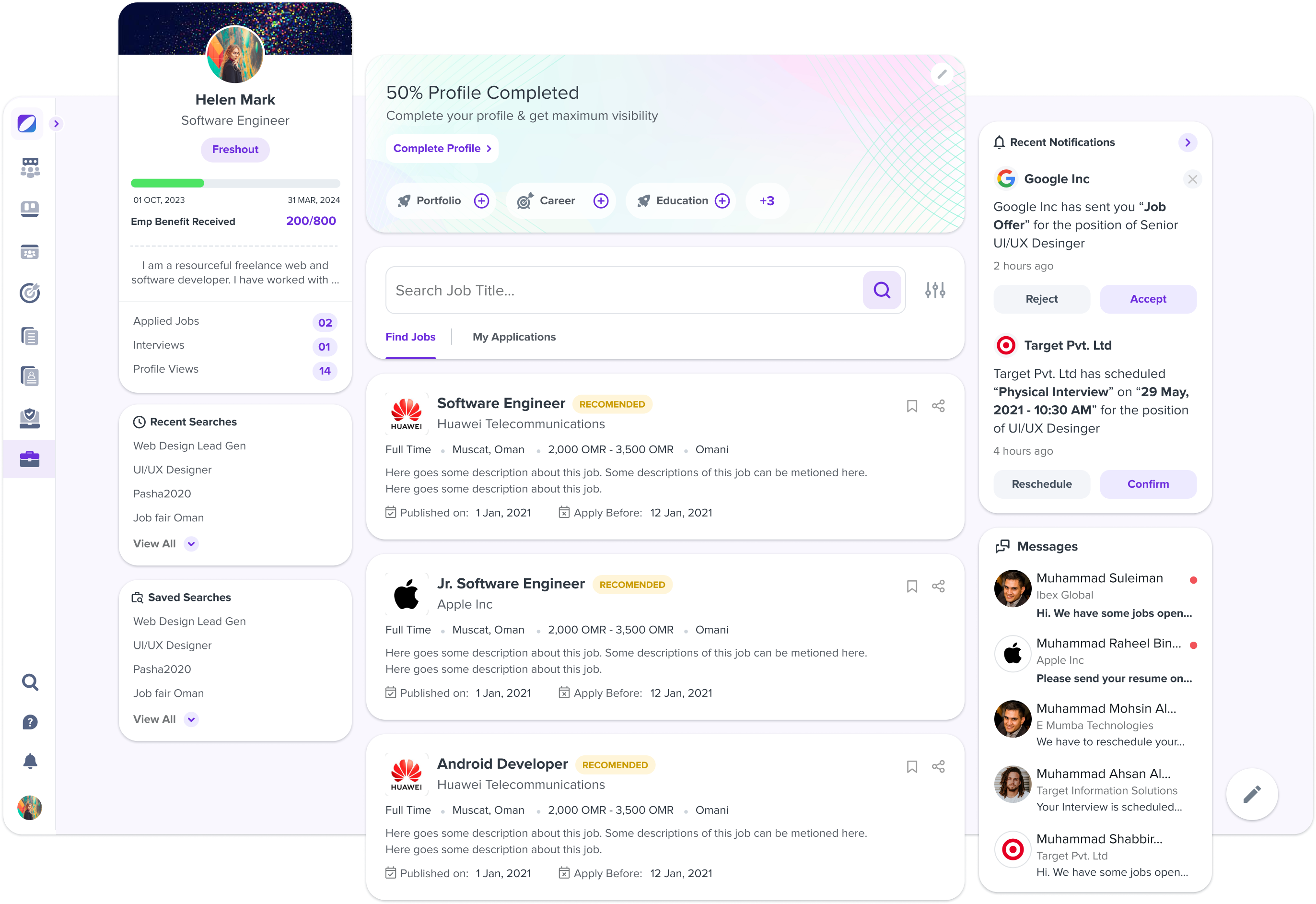 Business and employment-focused social media platform app branding corporation employment saas social media platform system ui ux web app