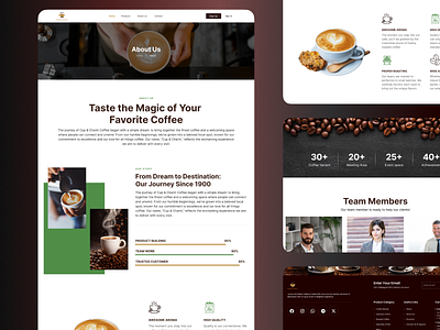 Responsive Design: Cup & Charm Landing Page coffee cupandcharm landingpage responsivedesign ui uiuxfigma ux visual design