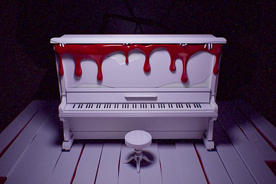 Piano 3d 3d art animation blender game art horror piano