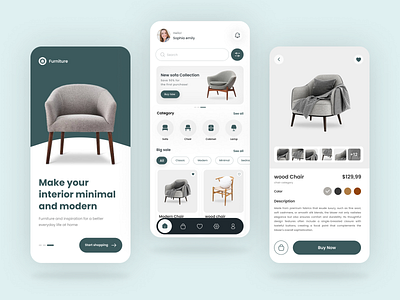 Furniture app app branding design graphic design ui ux