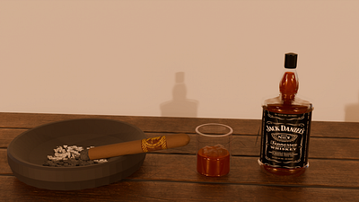 product desinging of whiskey 3d modeling