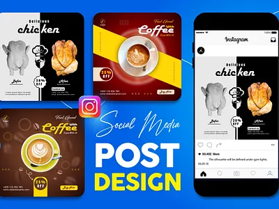 Creative social media post design for Facebook and Instagram branding business design facebook post design graphic design illustration instagram post logo social media post design template vector