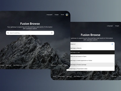 Fusion Browser: A Visually Appealing Web Experience branding digitalinnovation figma fusionbrowser ui ux webdesign