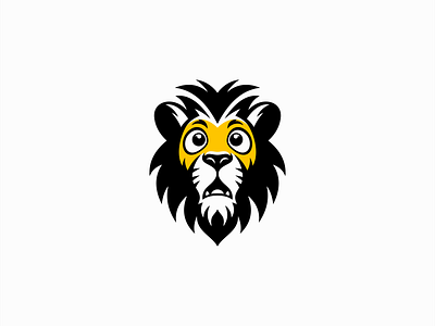 Surprised Lion Face Logo animal branding cartoon design emblem fun gaming icon identity illustration king lion logo mark mascot playful sports surprised symbol vector