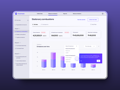 SAAS | Carbon neutralisation saas software ui ux web