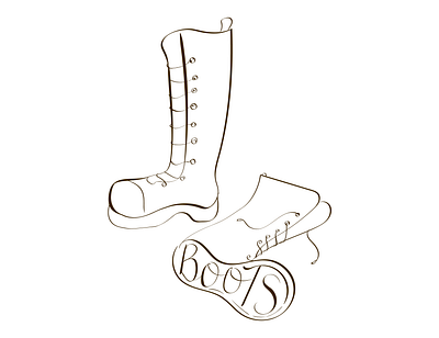 Lettering Boots | Inktober | Calligraphy 2d art calligraphy challenge digital digital art graphic graphic design illustration ink inktober inktober 2024 inktober2024 lettering letters line art lineart vector vector illustration