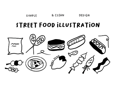 Cute and Simple Street Food Design – Playful Food Vector vector food logo